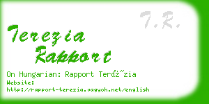 terezia rapport business card